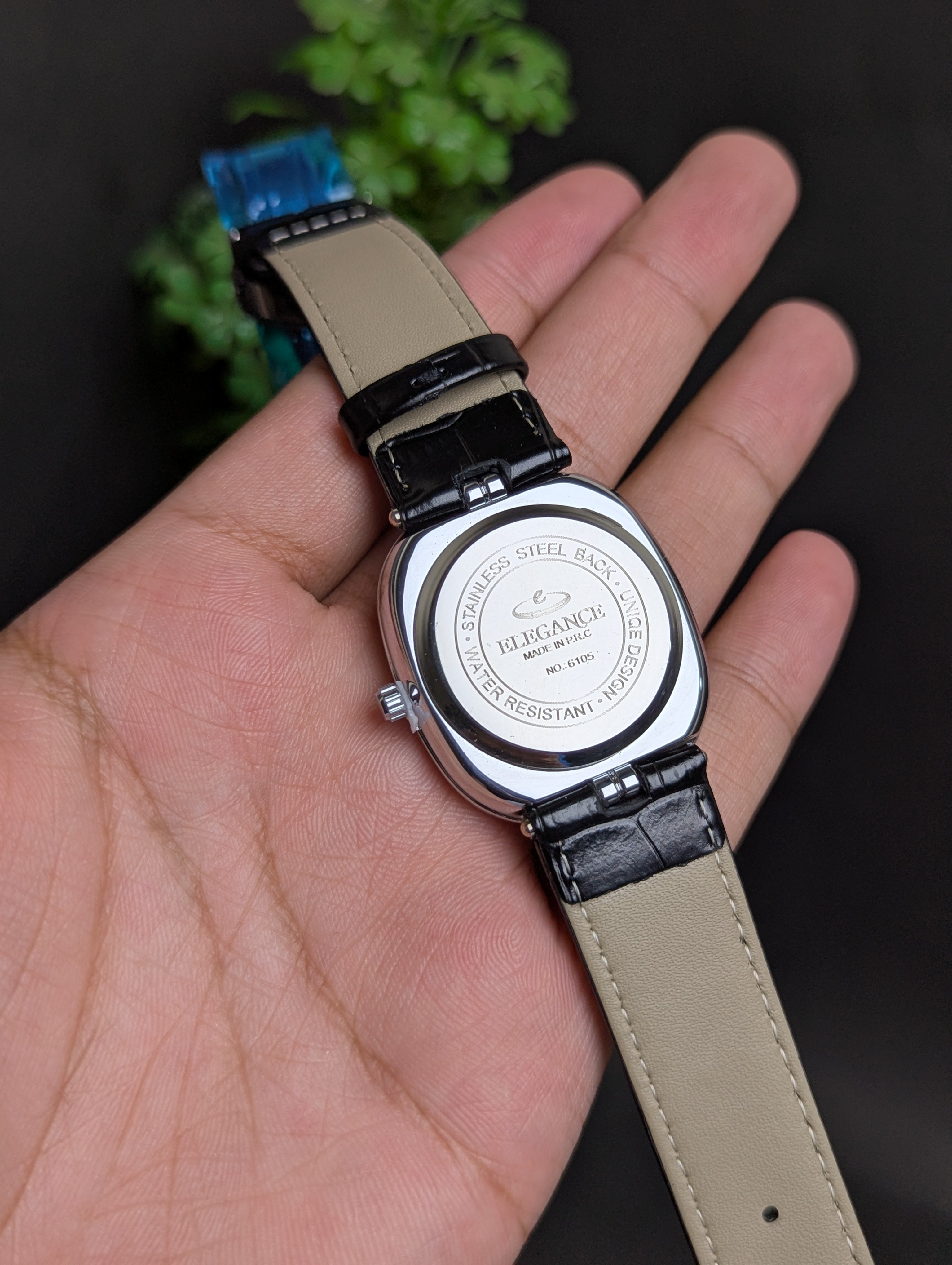 ELEGANCE DRESS WATCH – SILVER SUNBURST DIAL | BLACK LEATHER STRAP