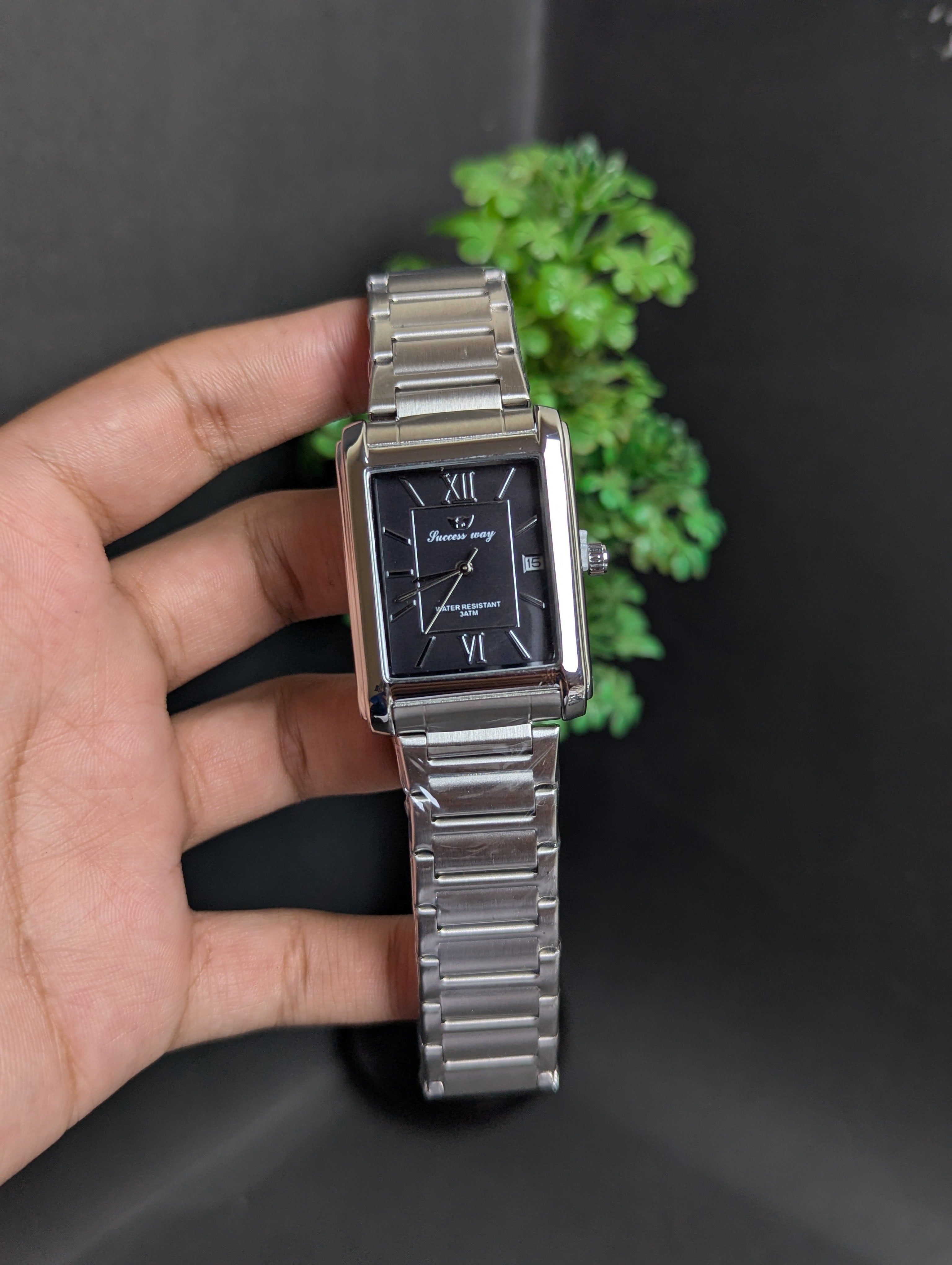 SUCCESS WAY|PLATINUM PRESTIGE RECTANGLE WATCH