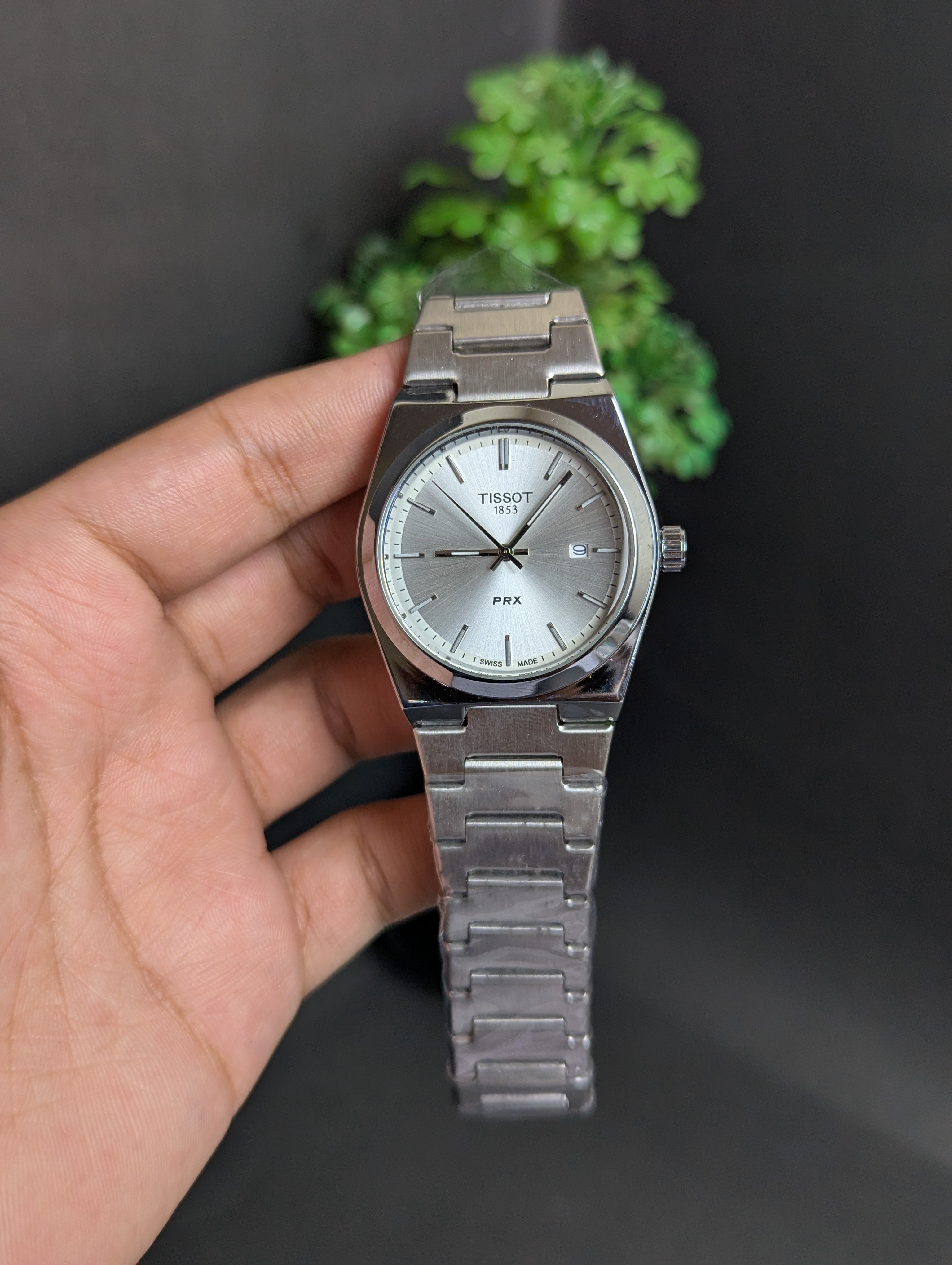 TISSOT PRX WHITE STEEL WATCH