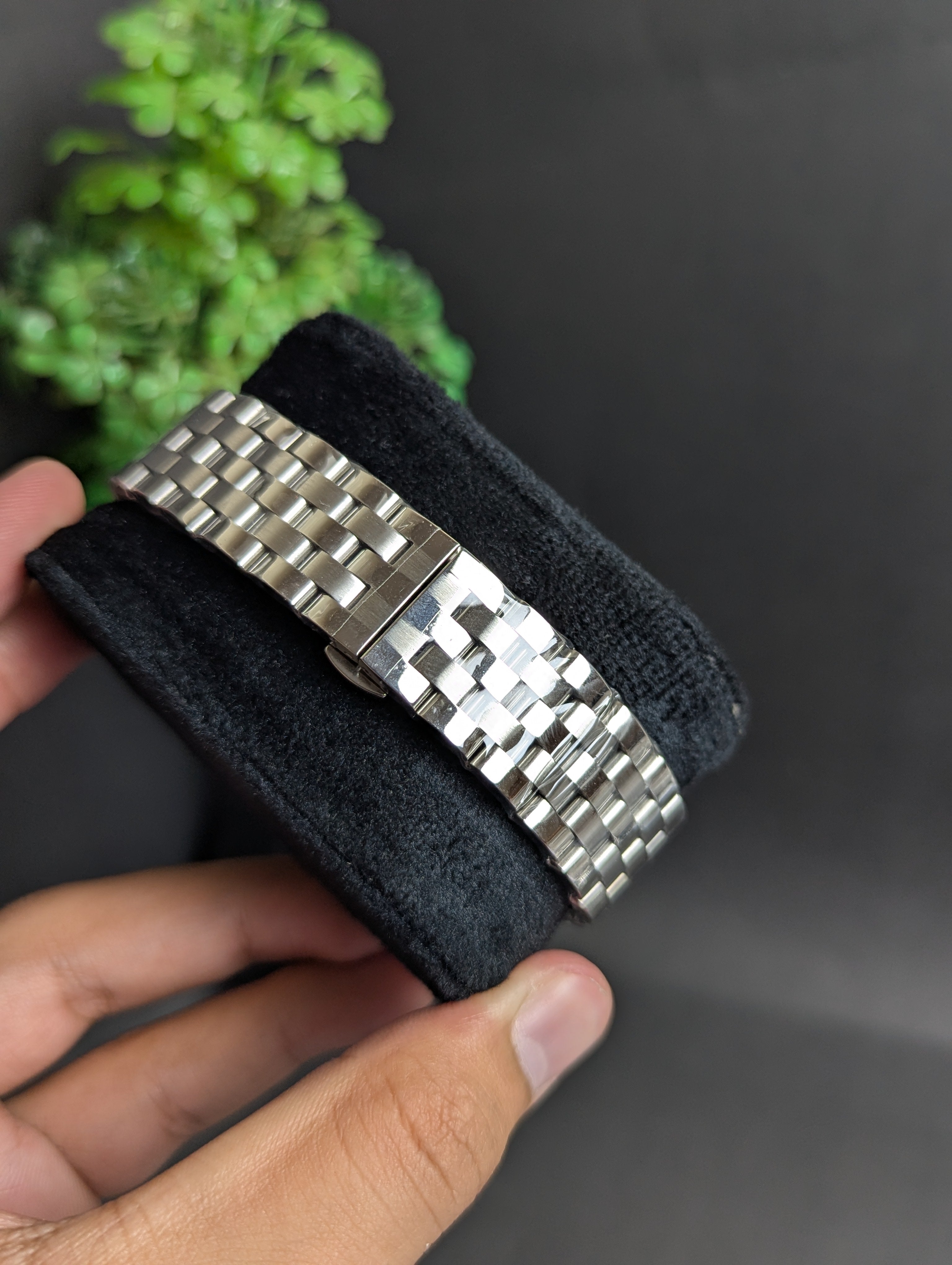 DIAMOND BLUE|IMPERIAL SQUARE STEEL WATCH
