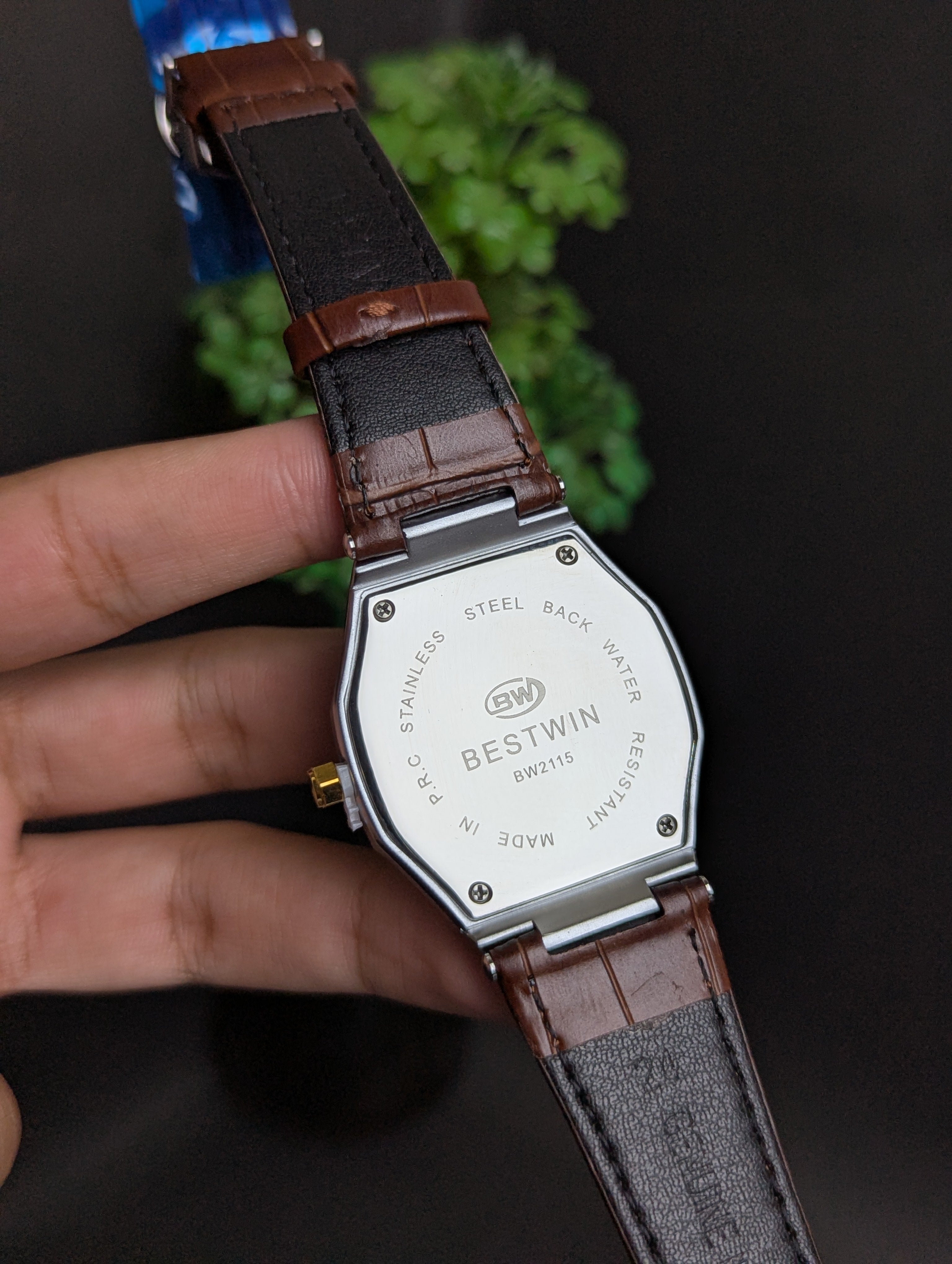 BESTWIN WHITE DIAL WITH BLACK STRAP